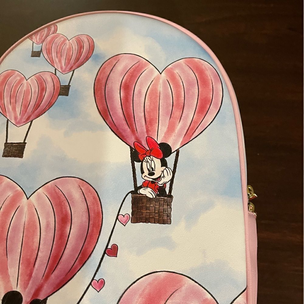 Her Universe Disney Mickey and Minnie Mouse Heart Balloon Mini Backpack NWT - Picture 7 of 13